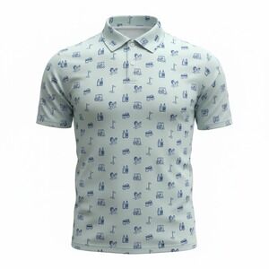 Laid Back Links Performance Golf Polo Stretch Short Sleeve Mens‎ Medium